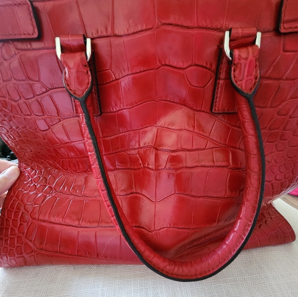 Michael Kors Croc, Shoulder, Red leather‎ bag - Picture 4 of 9